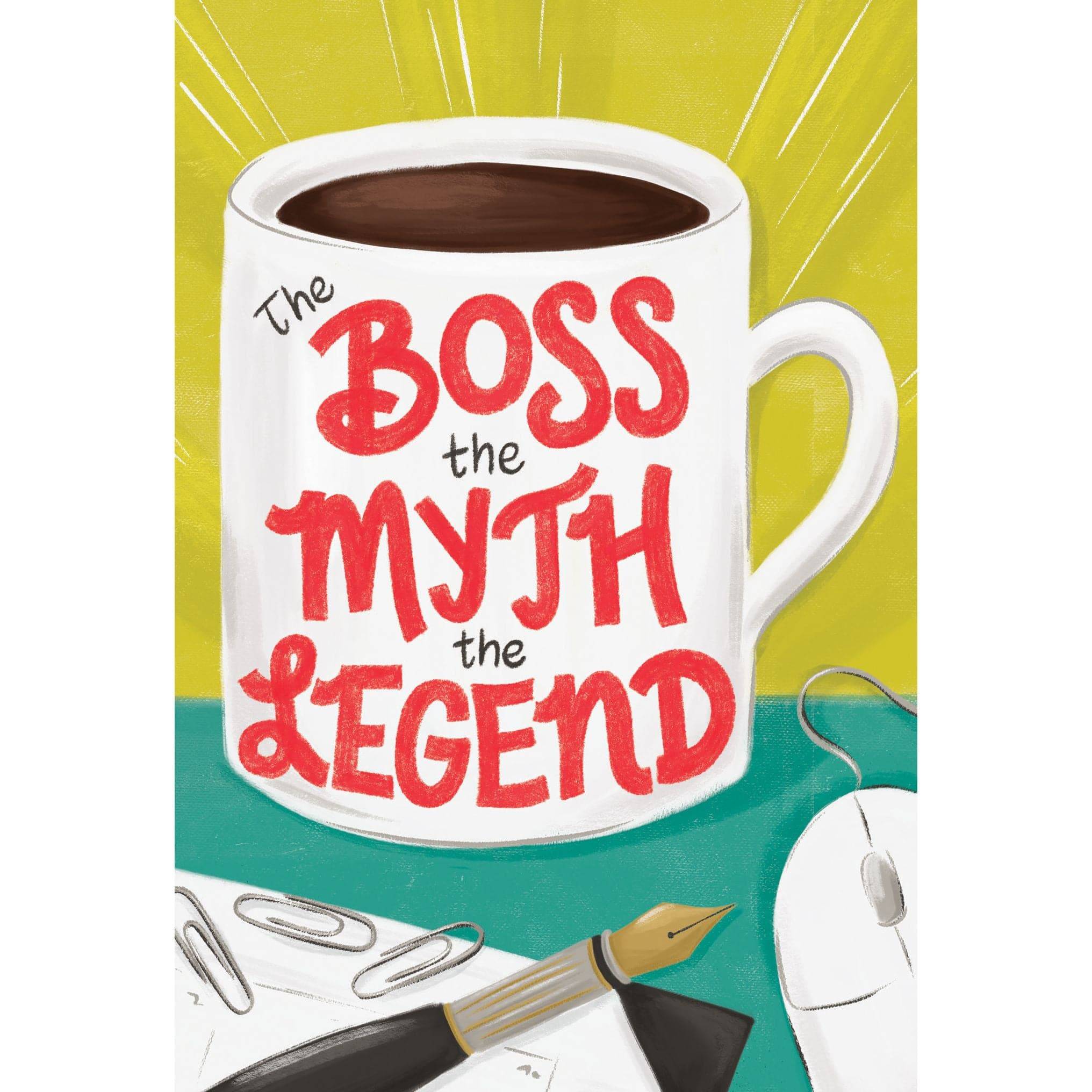 Pictura Boss Myth Legend Boss's Day Card featuring a colorful design and heartfelt message for celebrating bosses.